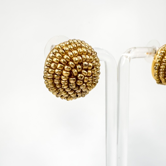 JCREW Jewelry - Gold, Dome Earrings- Lightly Worn - Picture 2 of 4